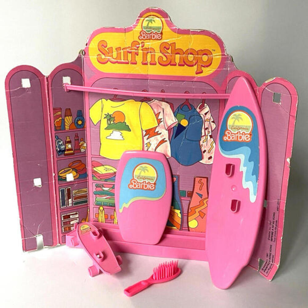 Vintage 1987 Barbie California Dream Surf 'N Shop Playset Mattel #4461 Parts